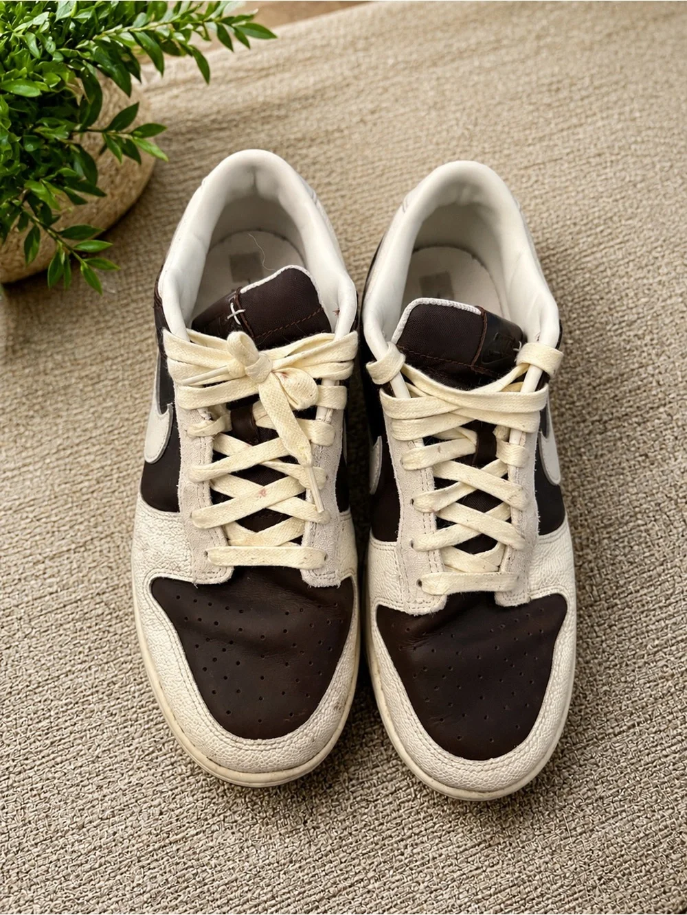 Nike Dunk Low Retro in the Fauna Brown / Soft Pearl colorway